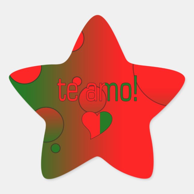 Sticker Étoile L'Amo ! Portugal Drapeau couleurs Pop Art (Devant)