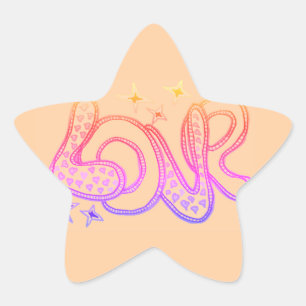 Sticker Étoile L'amour dans le style années 1960