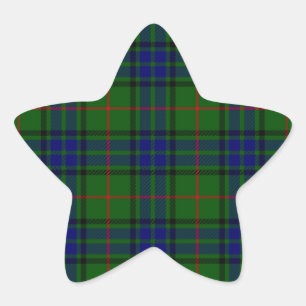 Sticker Étoile Lauder tartan bleu vert plaid