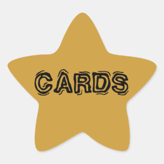 Sticker Étoile L'autocollant d'étoile marque des cartes