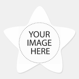 Sticker Étoile Le blanc de modèle ajoutent votre texte d'image