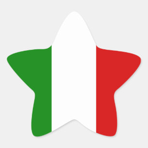 Sticker Étoile Le drapeau italien