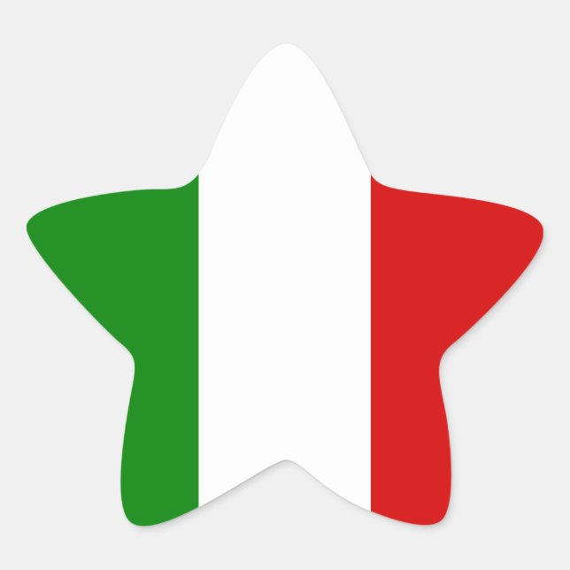 Sticker Étoile Le drapeau italien (Devant)