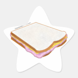 Sticker Étoile Le sandwich au jambon