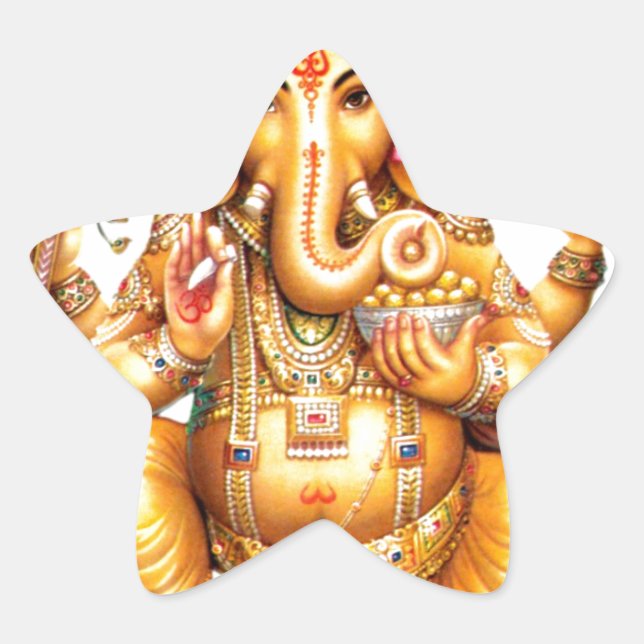 STICKER ÉTOILE LE SEIGNEUR GANESH HINDU DIEU (Devant)