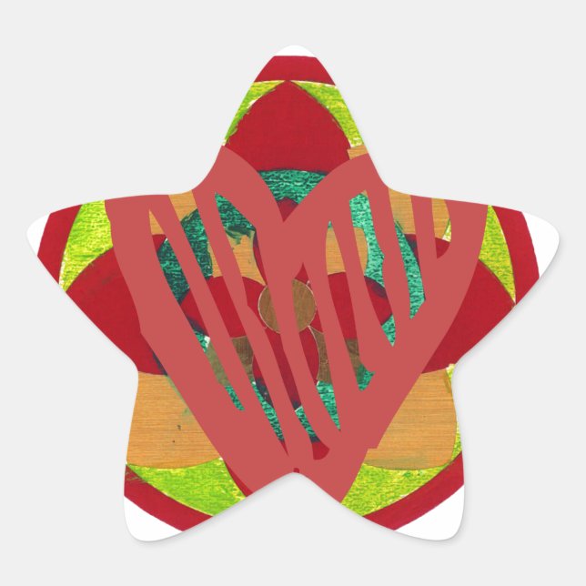 Sticker Étoile Les coeurs rentrent à la maison pour le valentine. (Devant)