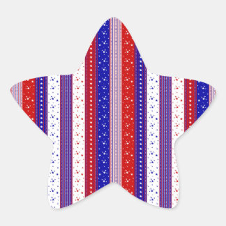 Sticker Étoile Les rayures patriotiques