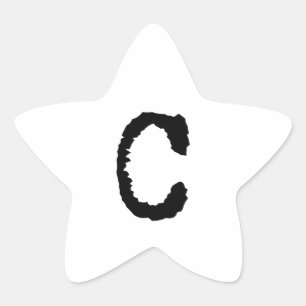 Sticker Étoile Lettre C