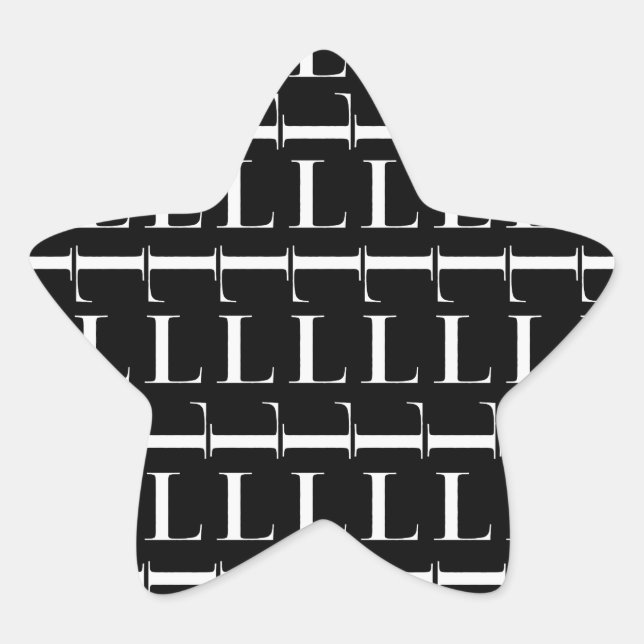 Sticker Étoile Lettre initiale monogramme L (Devant)