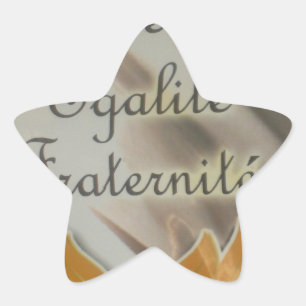 Sticker Étoile Liberté, Égalité, Fraternité : Futur prospère