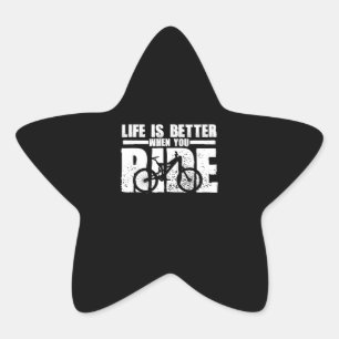 Sticker Étoile life is when you ride mountain bi