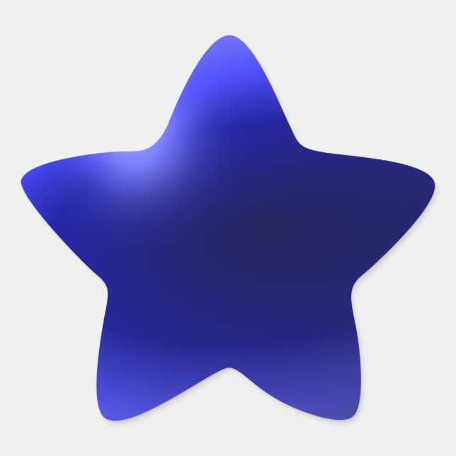 Sticker Étoile Ligne Bleue Mince Un-d'un-un-un-un (Devant)