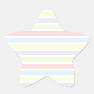 Sticker Étoile Lignes pastel colorées