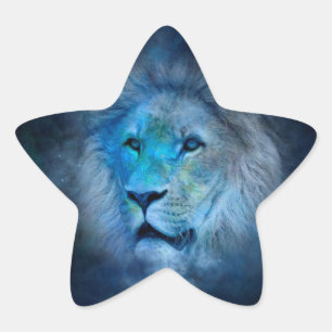 Sticker Étoile lion leo