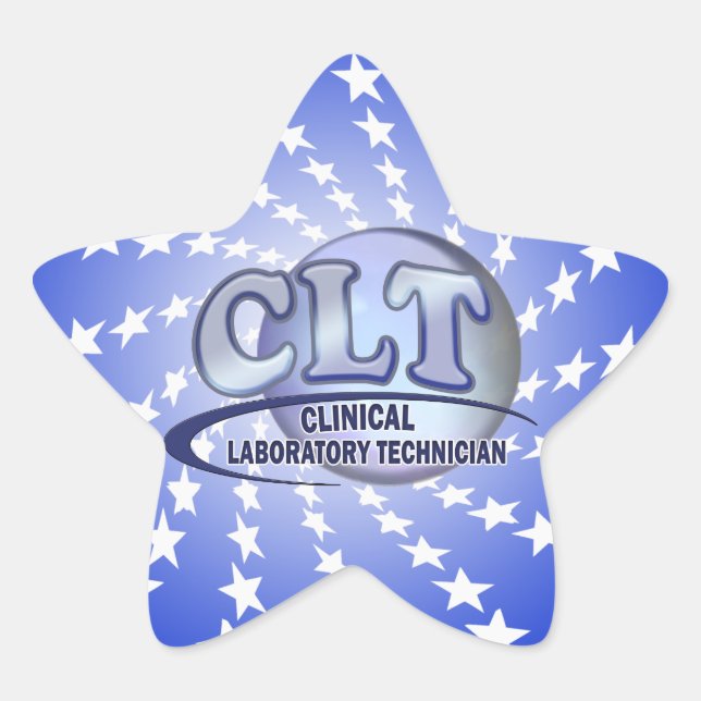 Sticker Étoile LOGO CLT FunBlue - TECHNICIEN DE LABORATOIRE CLINI (Devant)