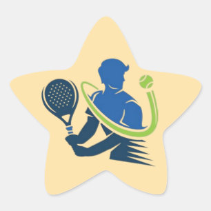 Sticker Étoile Logo du club de tennis - Action dynamique, Style s
