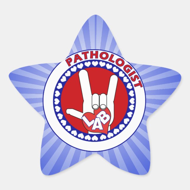 STICKER ÉTOILE LOGO PATHOLOGISTE TOUR ASL I LOVE LAB (Devant)