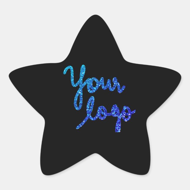 Sticker Étoile Logo personnalisé simple et élégant ici société cl (Devant)