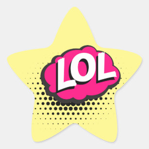 Sticker Étoile lol-acronyme-laugh-out-loud-riant
