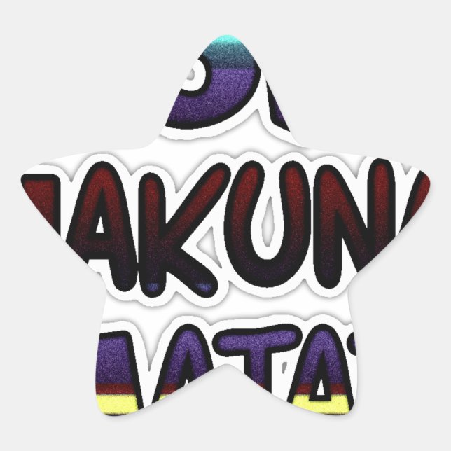 Sticker Étoile Love Hakuna Matata Cadfts (Devant)