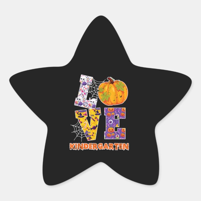 Sticker Étoile Love Kindergarten Enseignant École Costume d'Hallo (Devant)