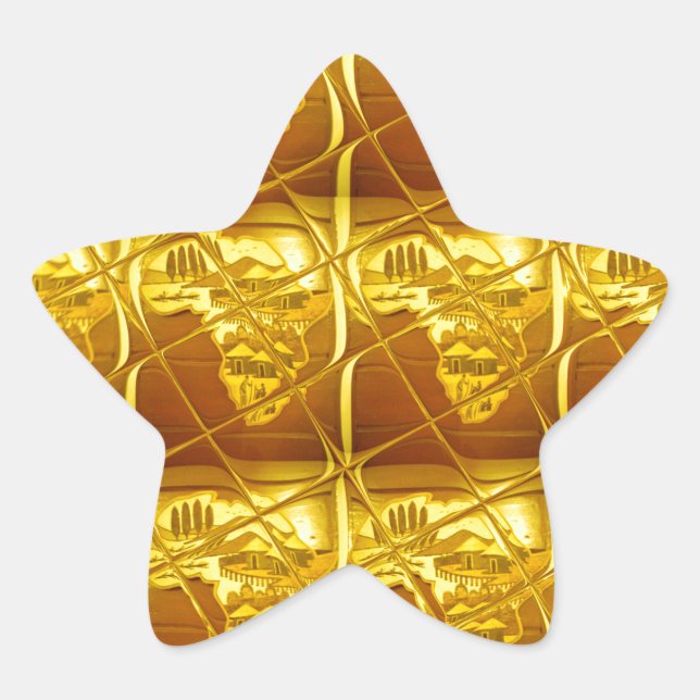 Sticker Étoile Lovely Africa Africa Africa Maps conceptions Art c (Devant)