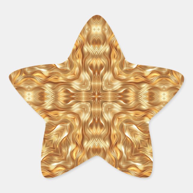 Sticker Étoile Lovely golden abstract pattern (Devant)