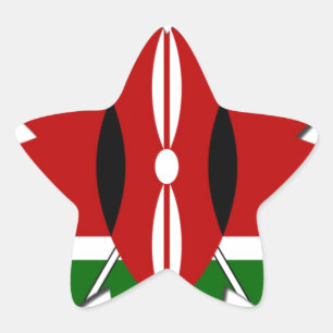 Sticker Étoile Lovely Hearts Kenya : motif artistique d'amour et