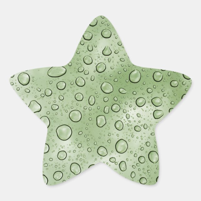 Sticker étoile ludique Light Green Water Drift (Devant)