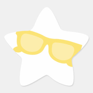 Sticker Étoile Lunettes de soleil d'été lunettes de lunettes jaun