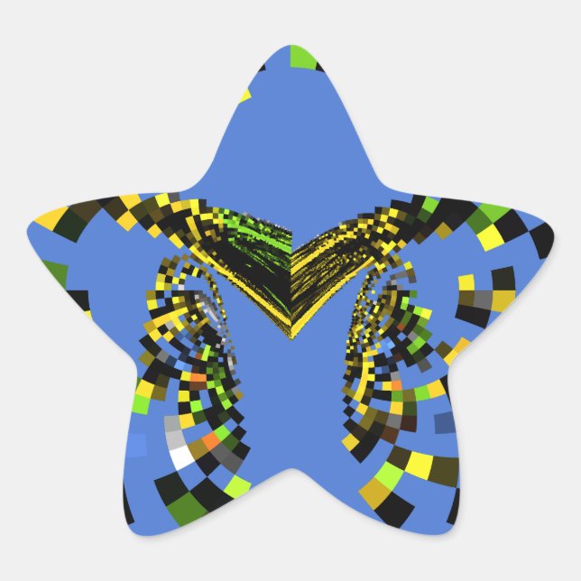 Sticker Étoile M Bleu (Devant)