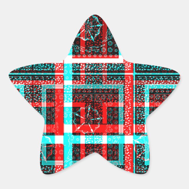 Sticker Étoile Ma conception de Maze Carré (Devant)