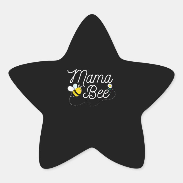 Sticker Étoile Mama Bee Daisy | Cadeau à l'aile mignonne | Cadeau (Devant)