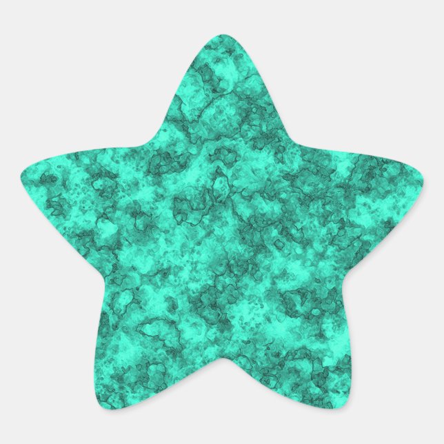 Sticker Étoile Marbre turquoise (Devant)