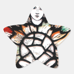 Sticker Étoile Méditation en couleurs