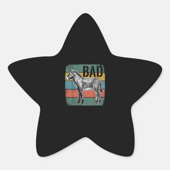 Sticker Étoile Mèmes de Bad Donkey | Cute Donkey Lover (Devant)