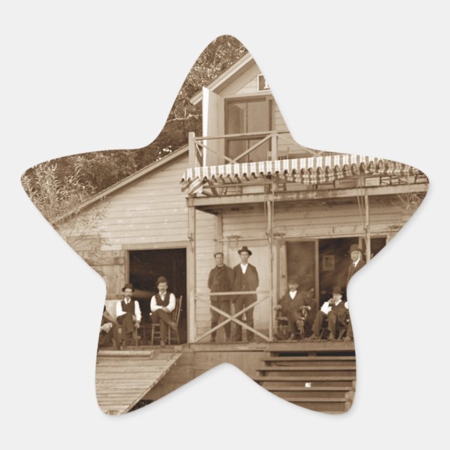 Sticker Étoile Men Club Fox River Club 1880 Fishing Elgin (Devant)