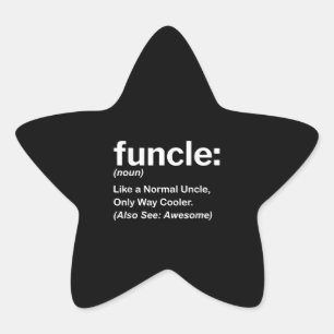 Sticker Étoile Mens Funny Uncle Shirt Mens Funcle Définition du p