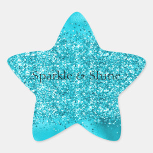 Sticker Étoile Mermaid Aqua Confetti Sparkle Parties scintillant