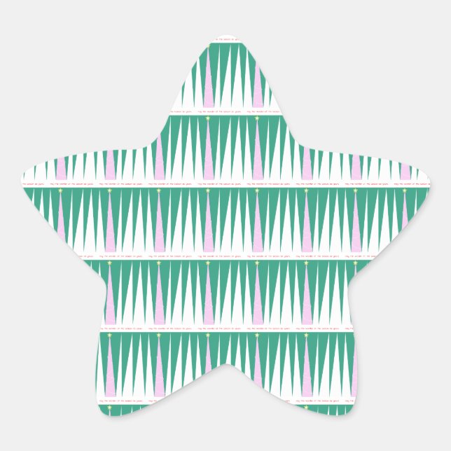 Sticker Étoile Merveilleuse de la saison Arbre de Noël (Devant)