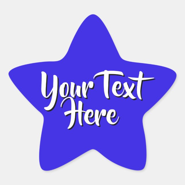 Sticker Étoile Message personnalisé Étoile Bleue | Récompense de  (Devant)