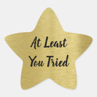 Sticker Étoile Message personnalisé Gold Star avec Parties scinti