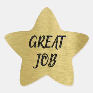 Sticker Étoile Message personnalisé Gold Star avec Parties scinti