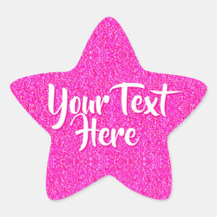 Sticker Étoile Message personnalisée étoile rose pour filles text