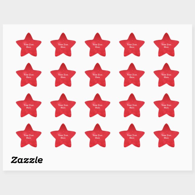 Sticker Étoile Modèle de pin's à revers avec design Bokeh rouge (Feuille)