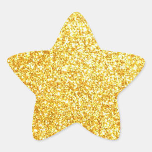 Sticker Étoile Modèle élégant moderne classe paillettes dorées vi