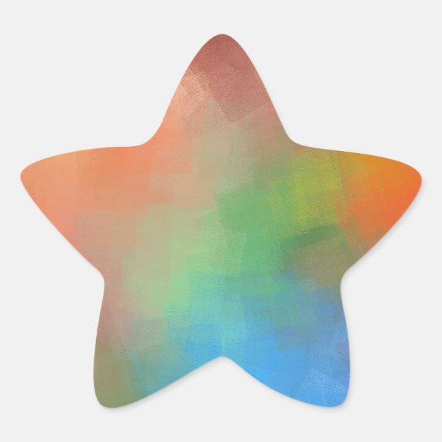 Sticker Étoile Modèle élégant moderne vierge d'art abstrait (Devant)