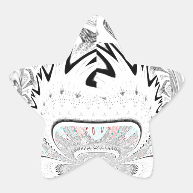 Sticker Étoile Moderne Urban Ash Gris Flora Abstrait Motif Art (Devant)