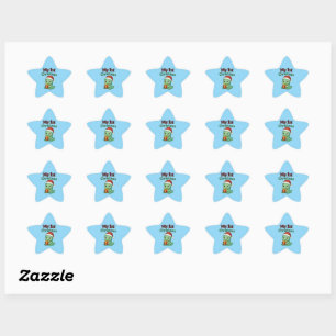 Sticker Étoile Mon 1er Noël Bébé Garçon Dino