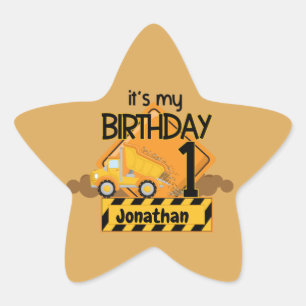 Sticker Étoile Mon premier Anniversaire Camion Camion Camion Cami